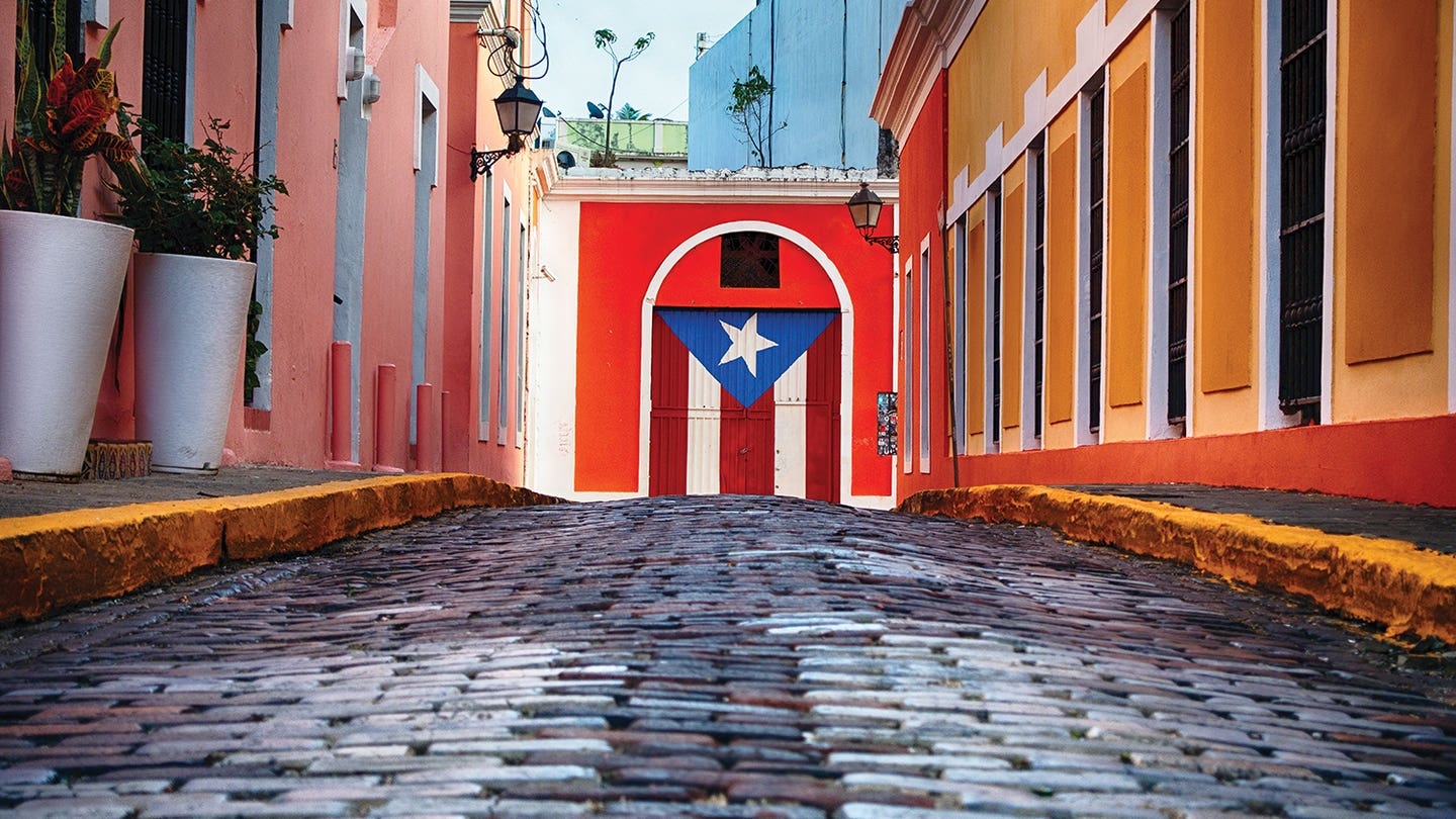 Streetscape Art Vibrant Exterior Old San Juan Street Art