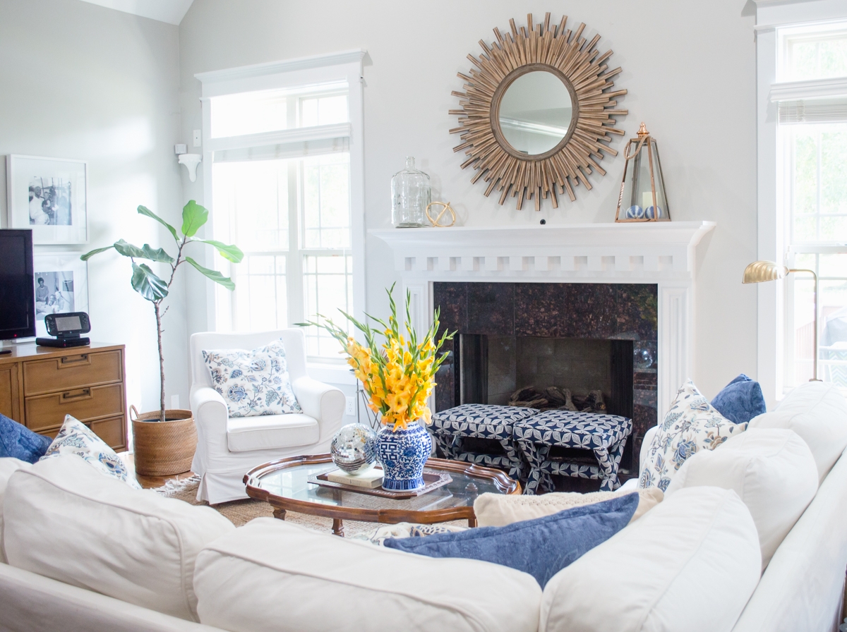 Sunburst Mirror: Radiating Rays X Base Stools Coastal Eclectic Room