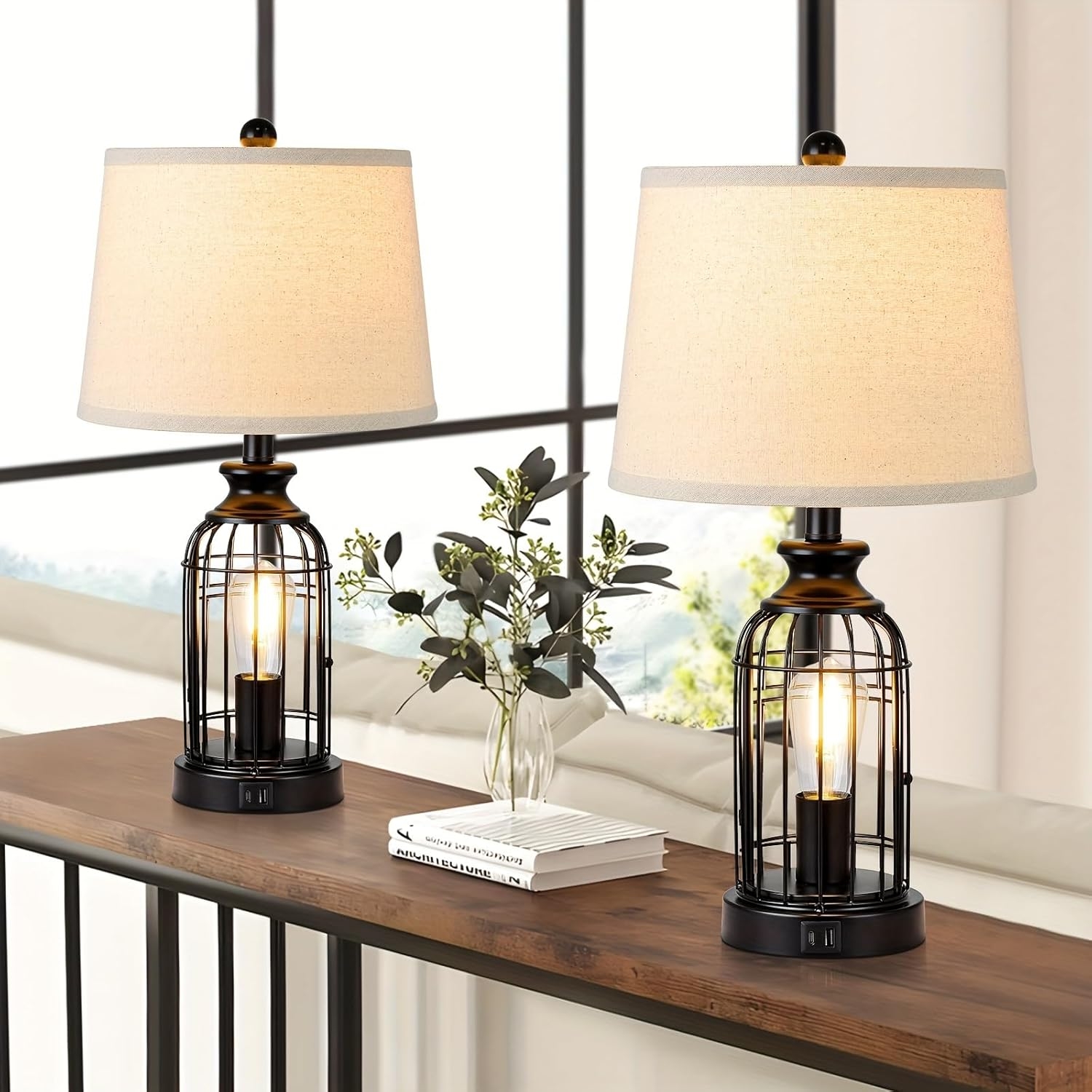 Table Lamp with Birdcage Base and birdcage table lamp set