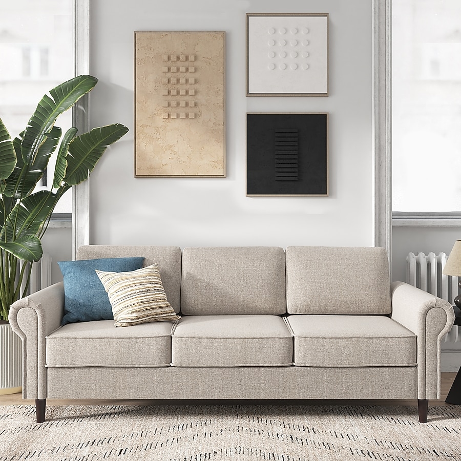 Three Seater Sofa with 80 Inch Width 80-Inch Living Room Sofa