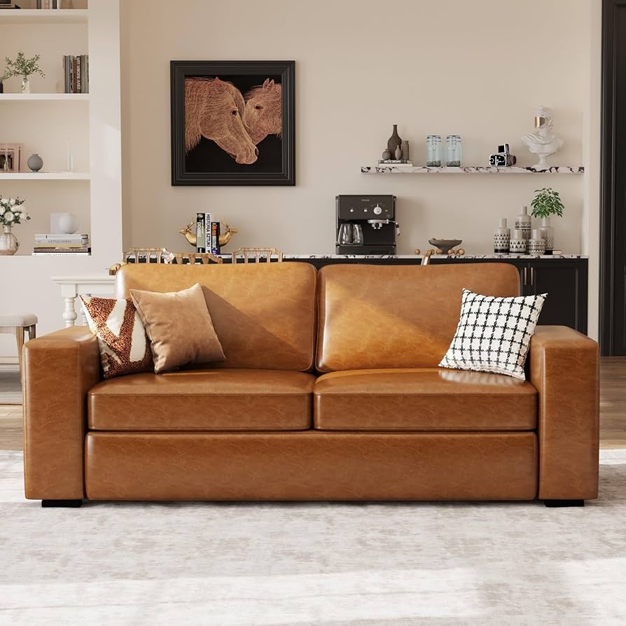 Three Seater Sofa with Deep Seating and Thick Track Arms
