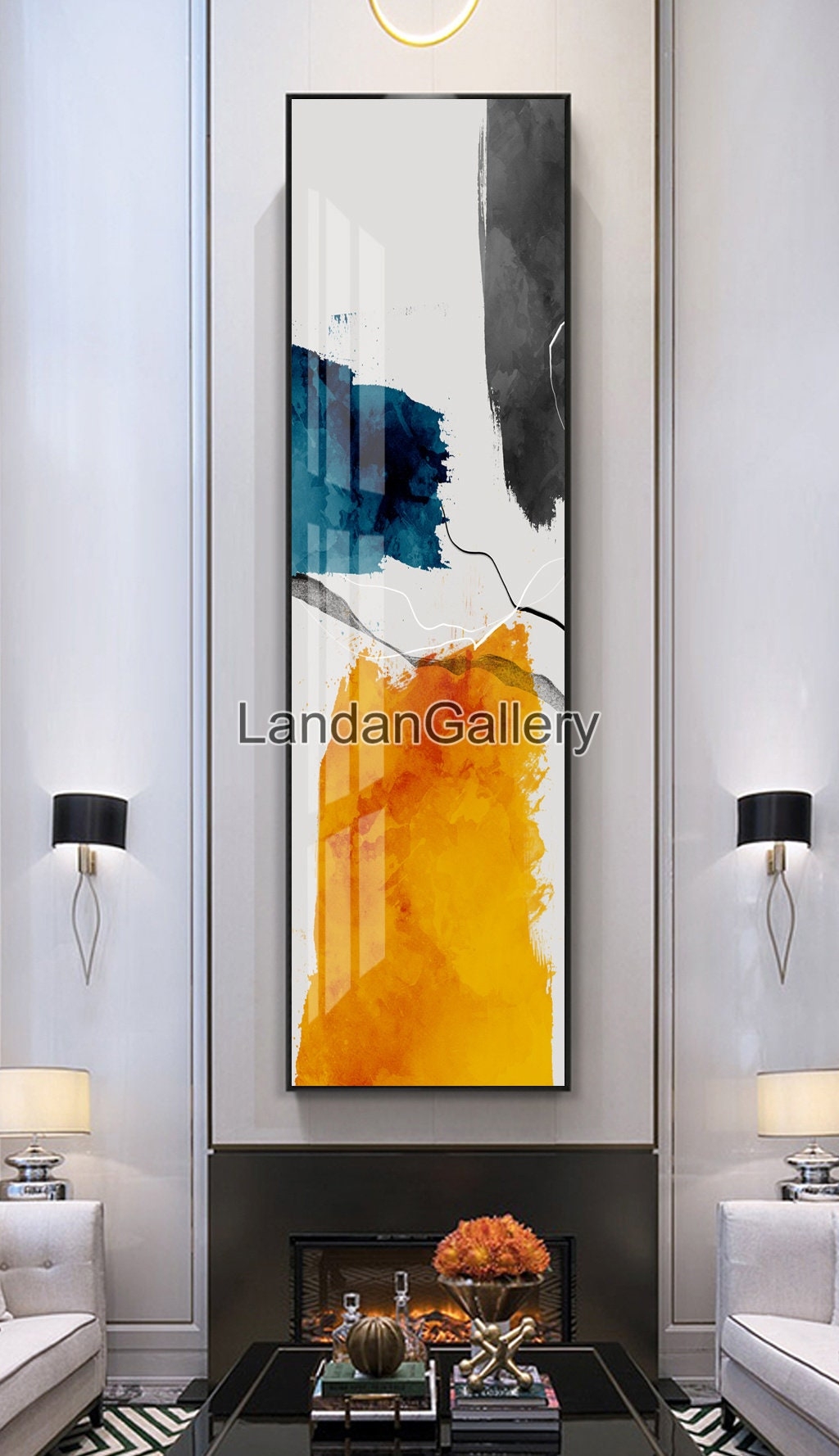 Vertical Wall Art Extra Tall Aspect Ratio Splash Print