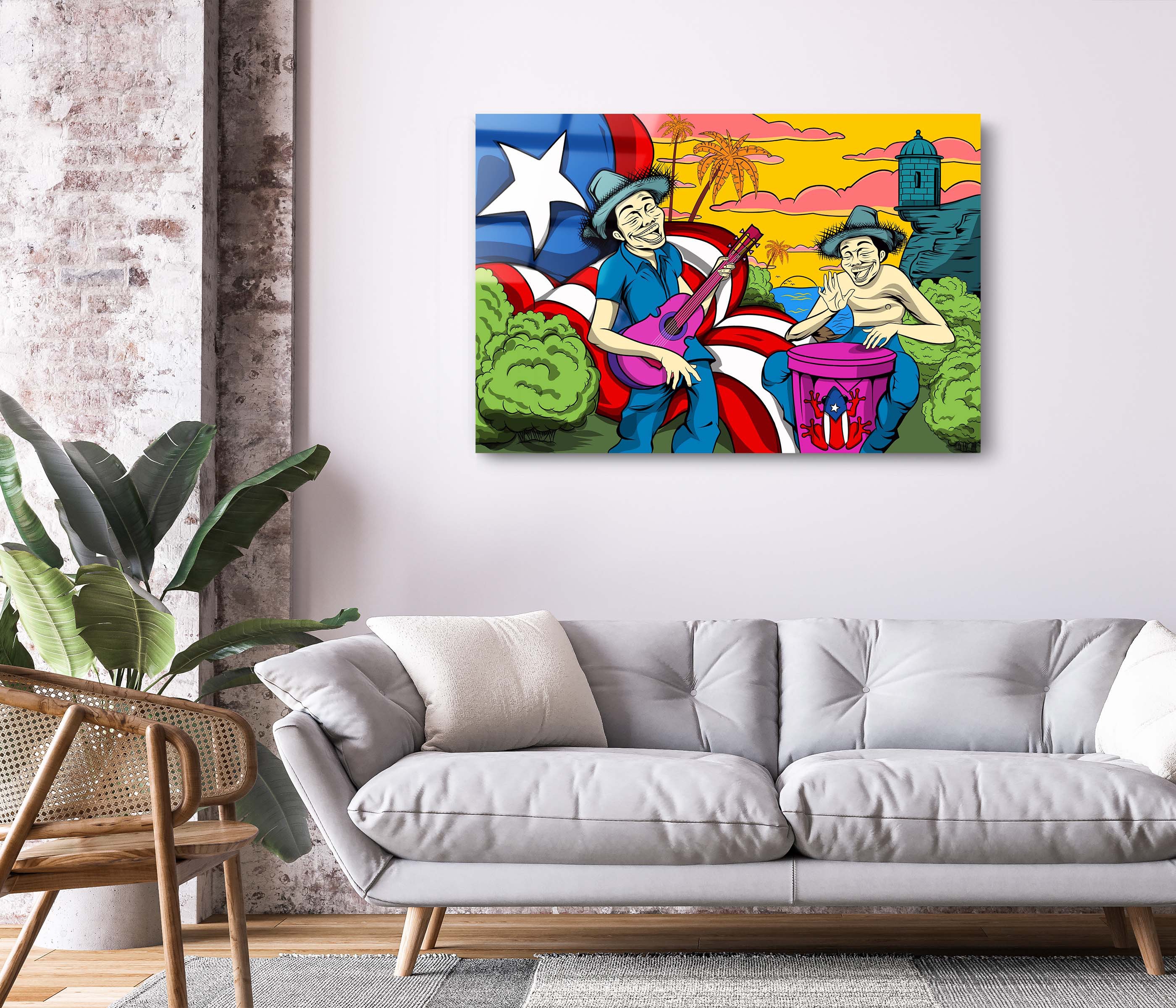 Wall Art Glossy Acrylic Puerto Rican Music Studio Decor