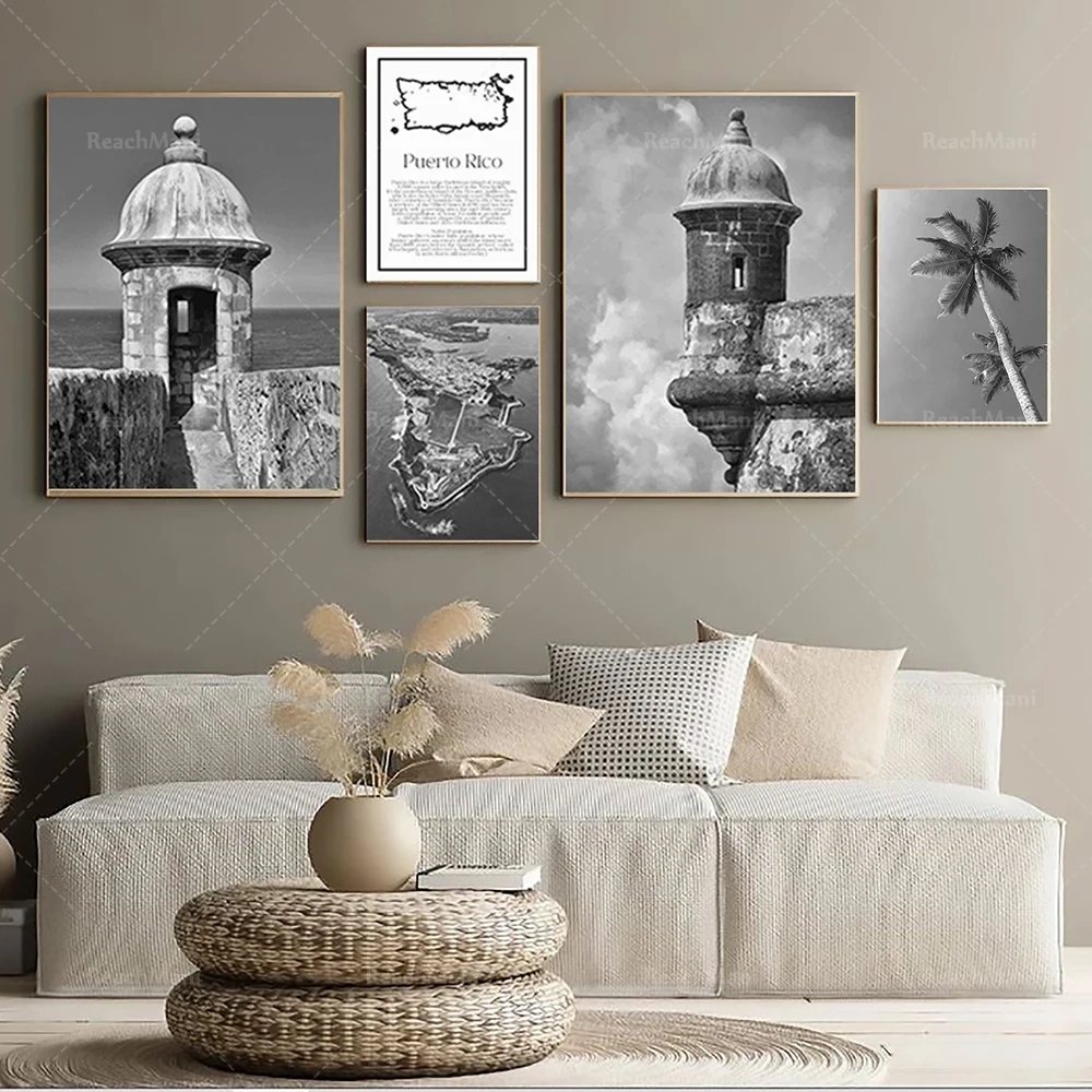 Wall Art Set Monochrome Photography Gallery Wall Layout