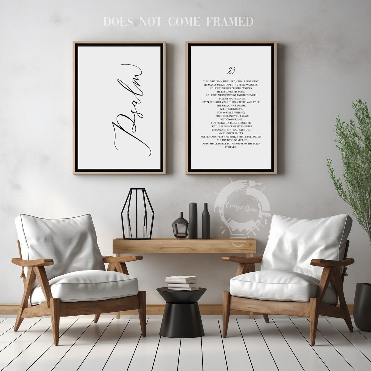 Wall Art Set Twin Arrangement Script Typography Prints