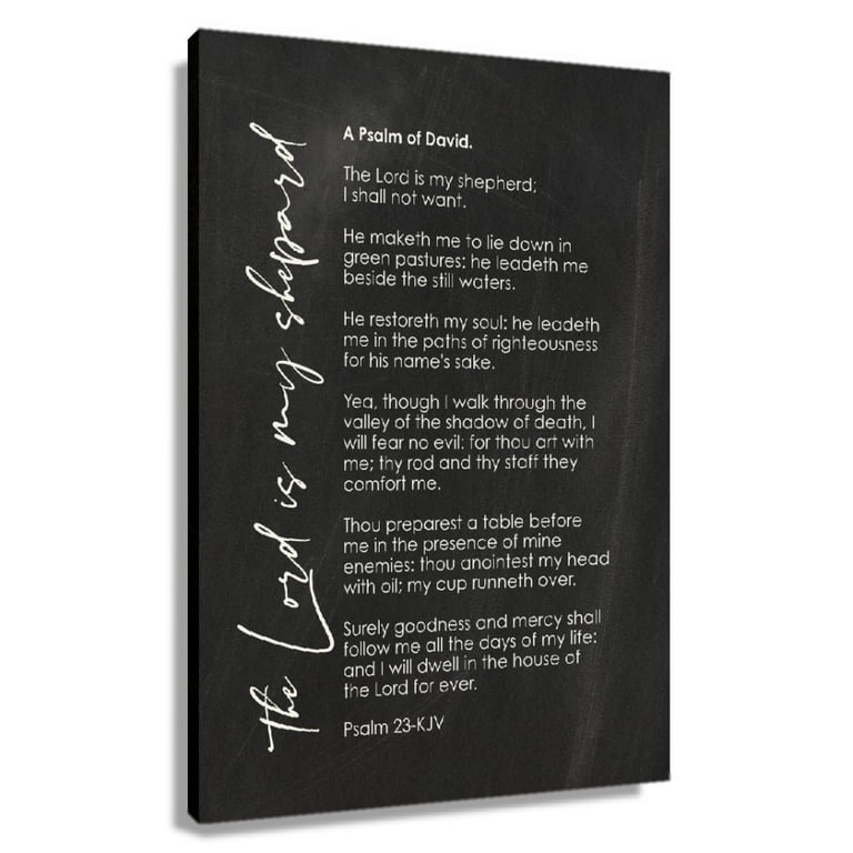 Wall Art Vertical Cursive Script Chalkboard Texture Canvas