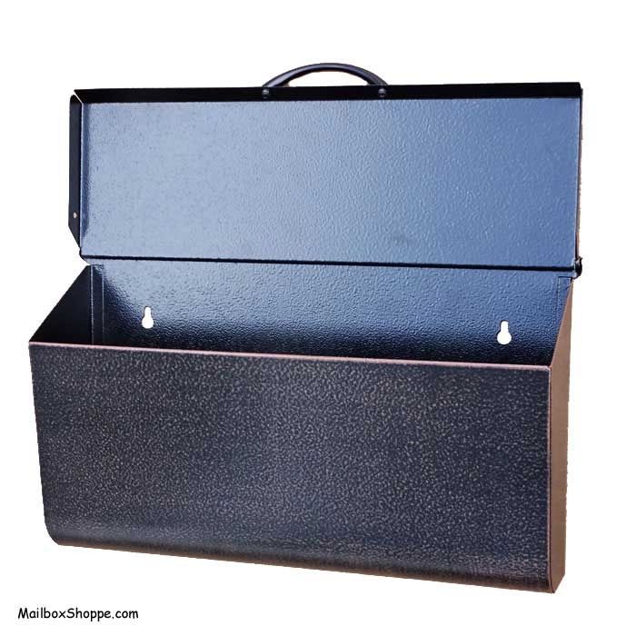 Wall Mailbox Copper Toned Specks Hammered Metal Finish
