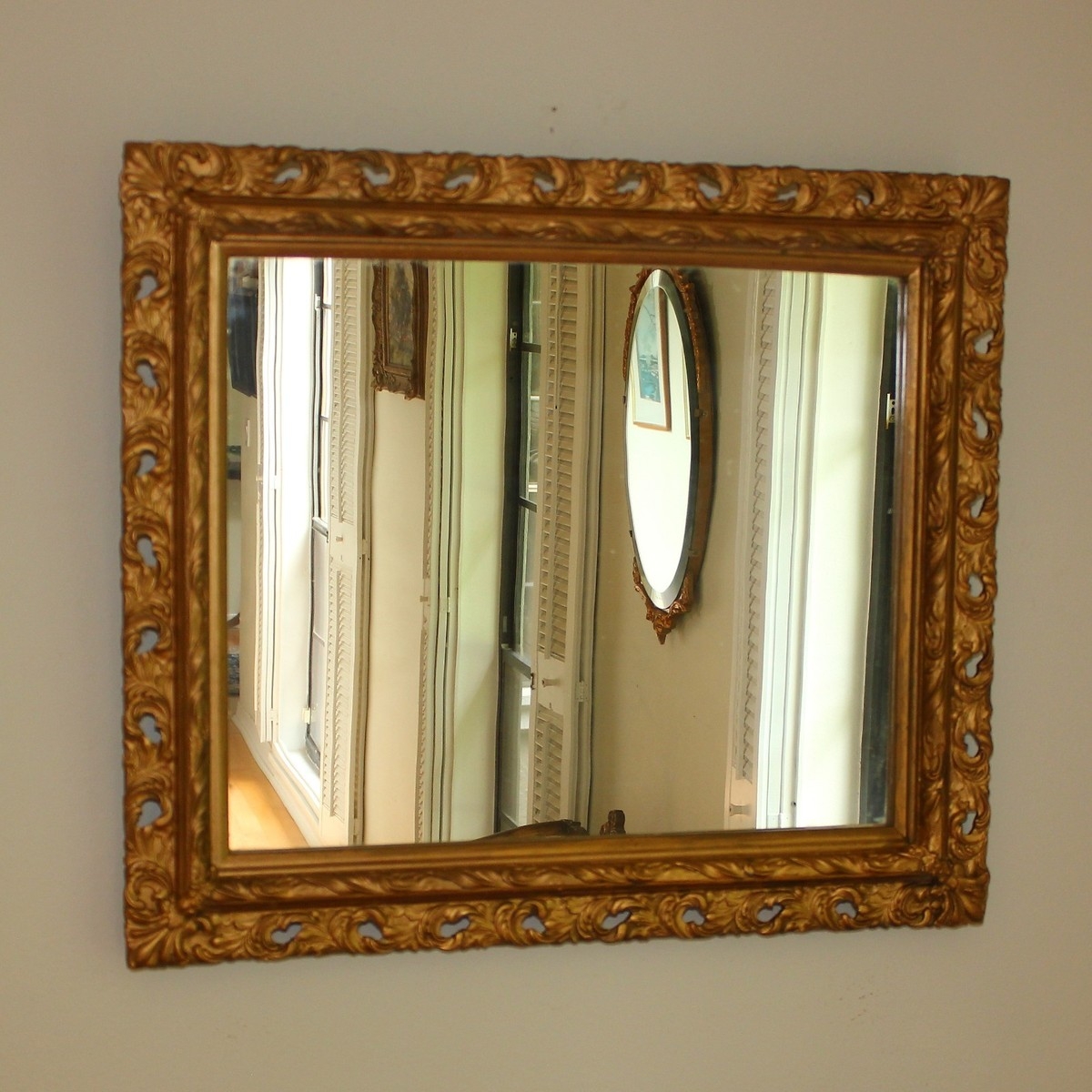 Wall Mirror Large Florentine Ornate Gold Wide Border