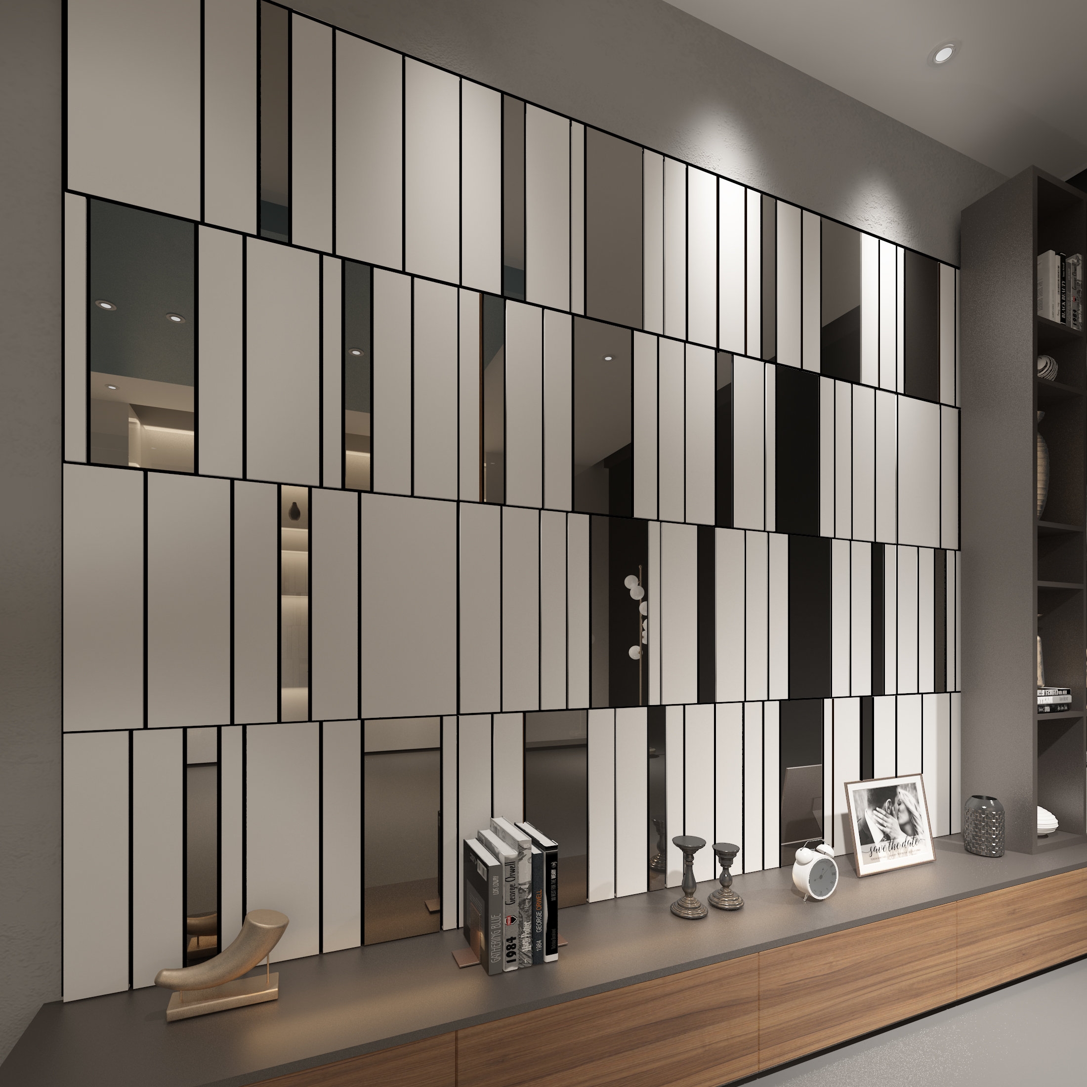 Mirror With Panels