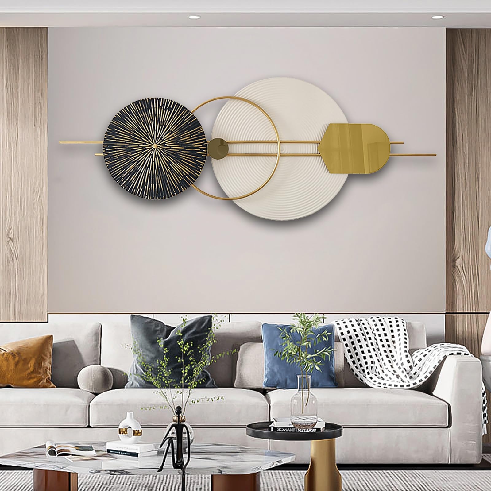 Wall Sculpture 3D Layered Design Mixed Geometric Art Relief