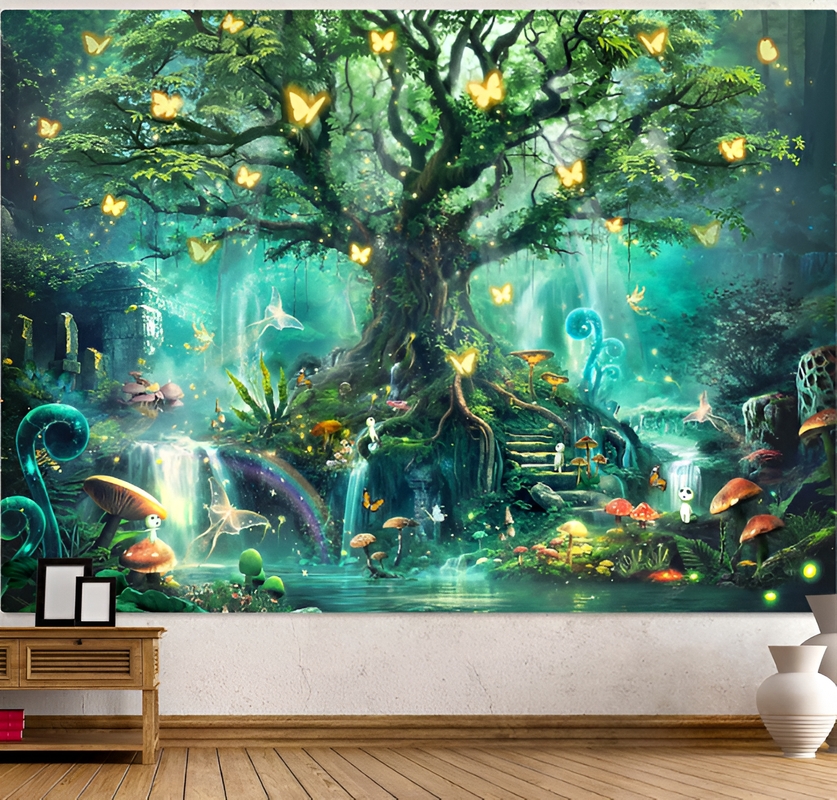 Wall Tapestry Enchanted Tree of Life Magical Decor