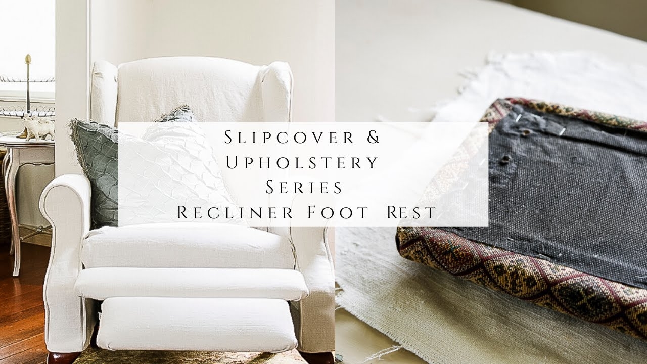 Wingback Recliner: Ivory White Slipcovered Frame Look