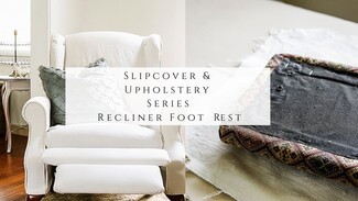 Wingback Recliner: Ivory White Slipcovered Frame Look