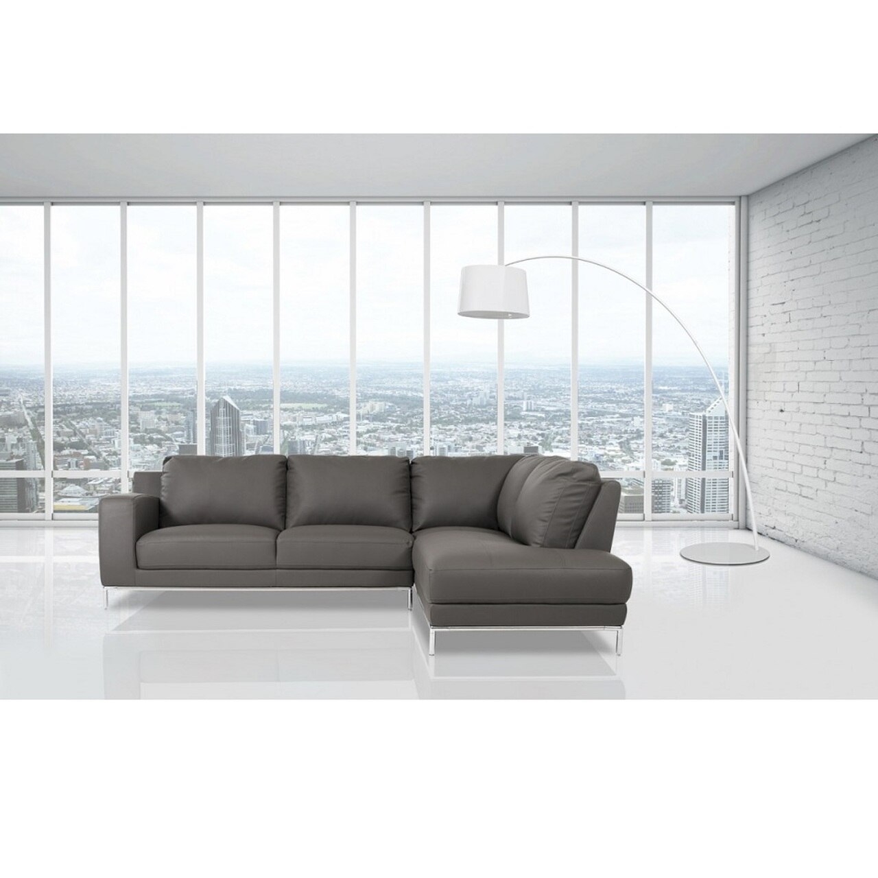 Alsatia Casa Primrose - Modern Eco-Leather Sectional Sofa