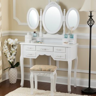 Bensenville Vanity Set with Mirror