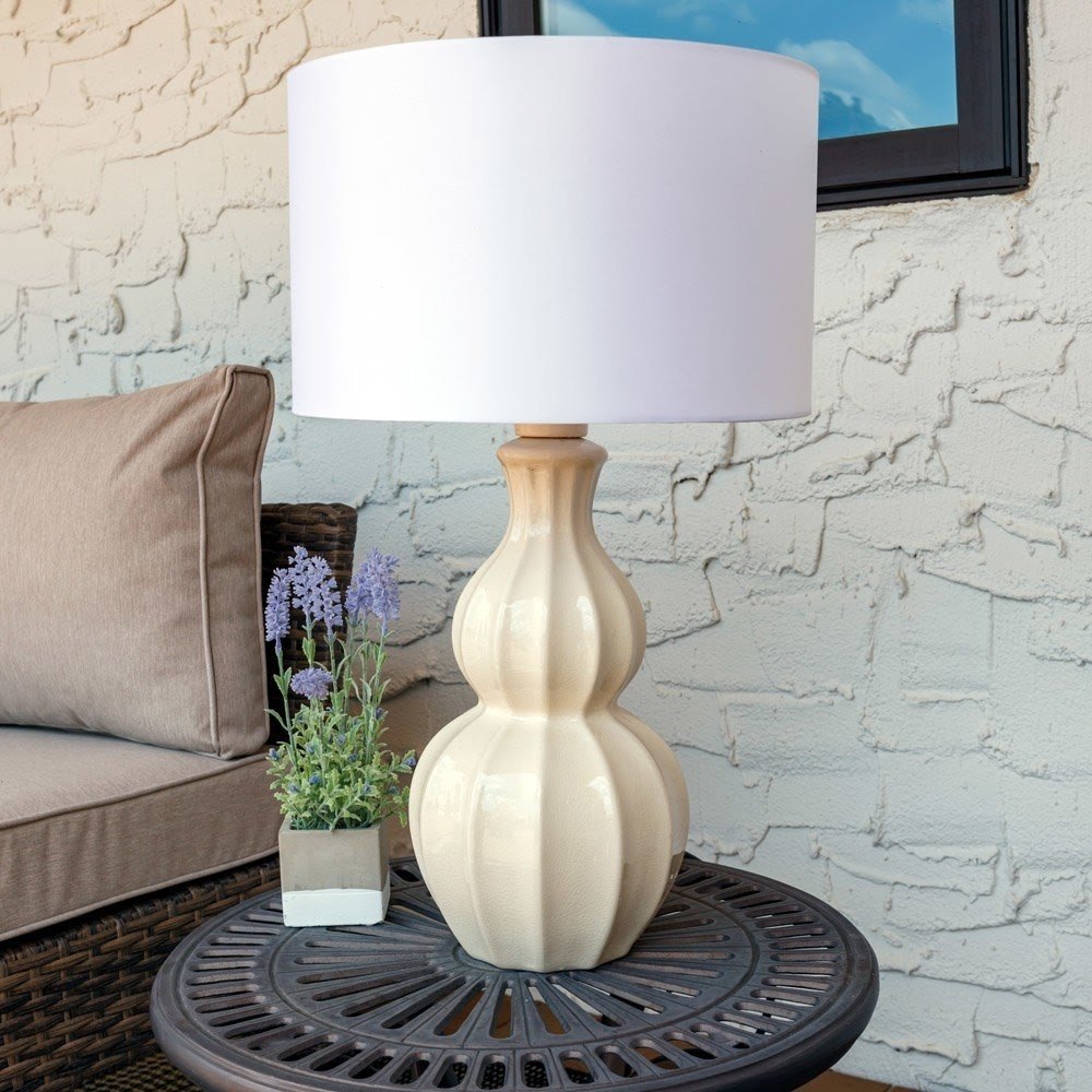 Curved Ceramic 26" Desk Lamp