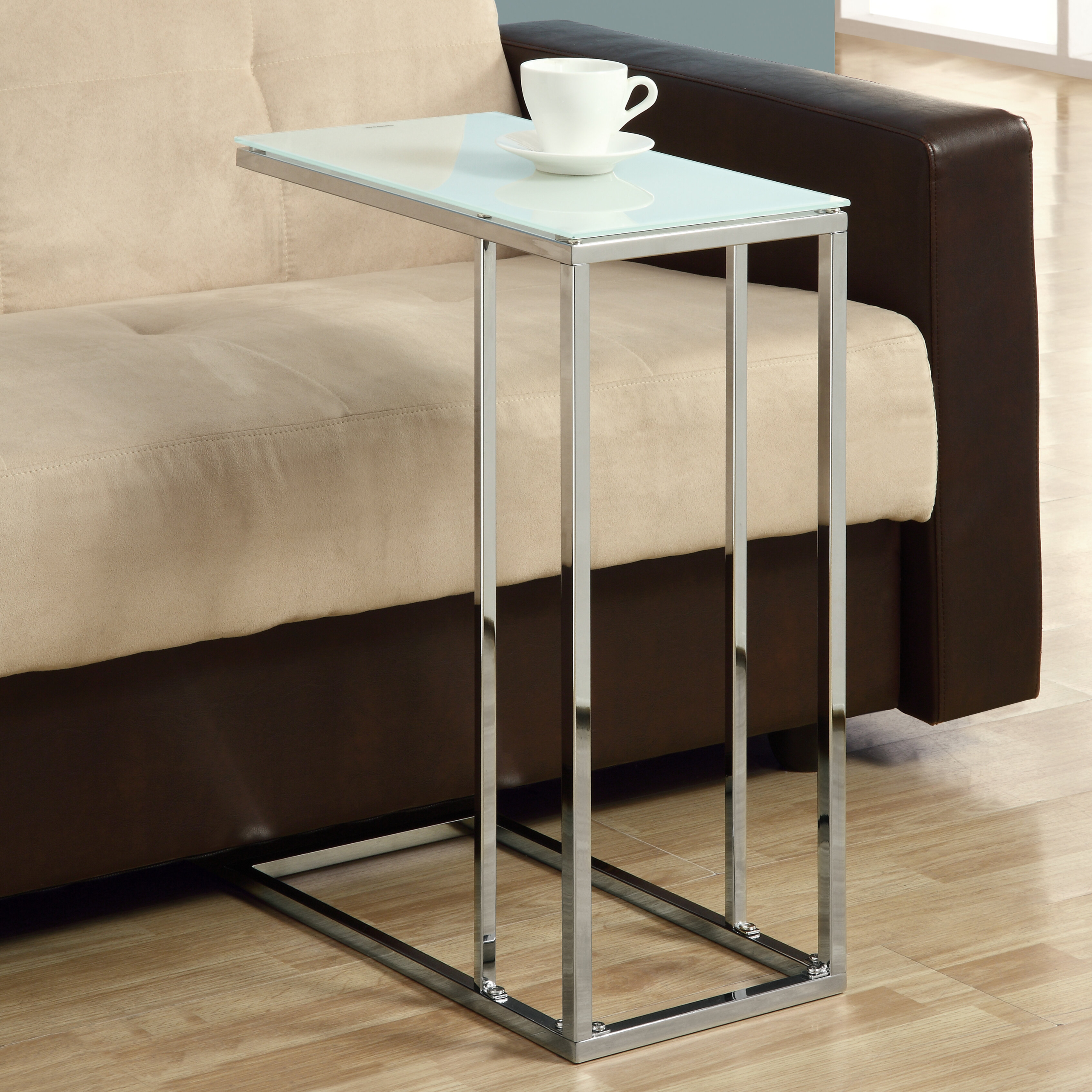 Frosted Tempered Glass End Table
