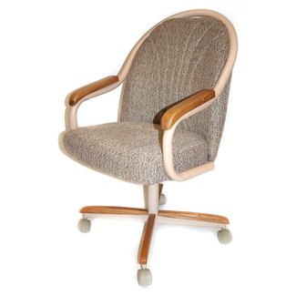 Gentry Mid-Back Dining Caster Chair with Arms
