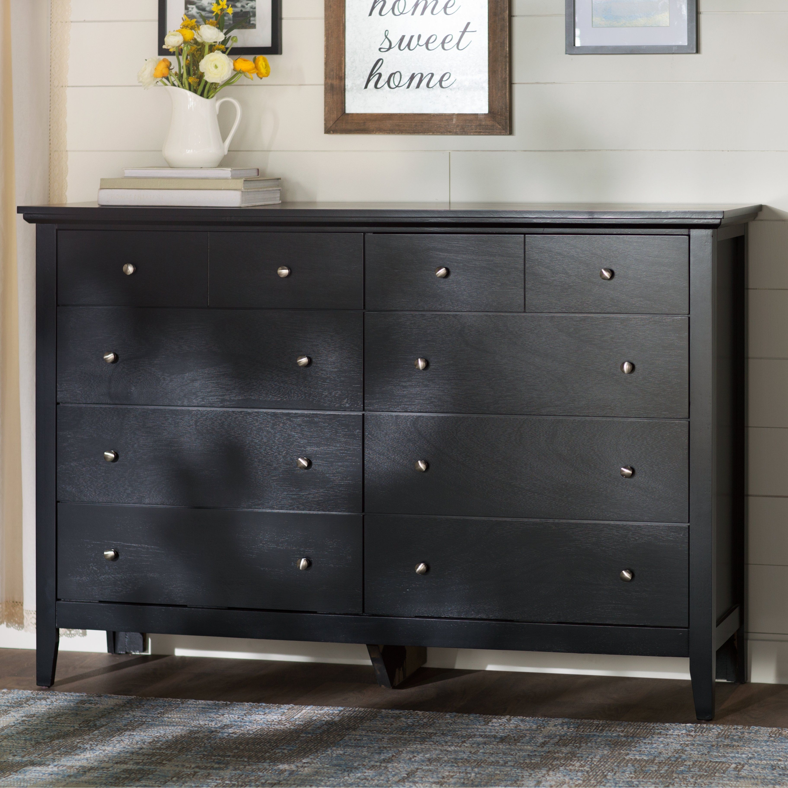 Lignite 8 Drawer Double Dresser