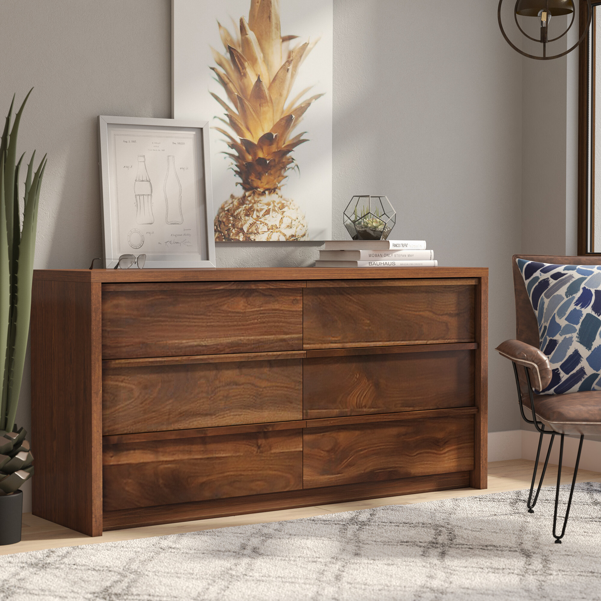 Posner 6 Drawer Dresser