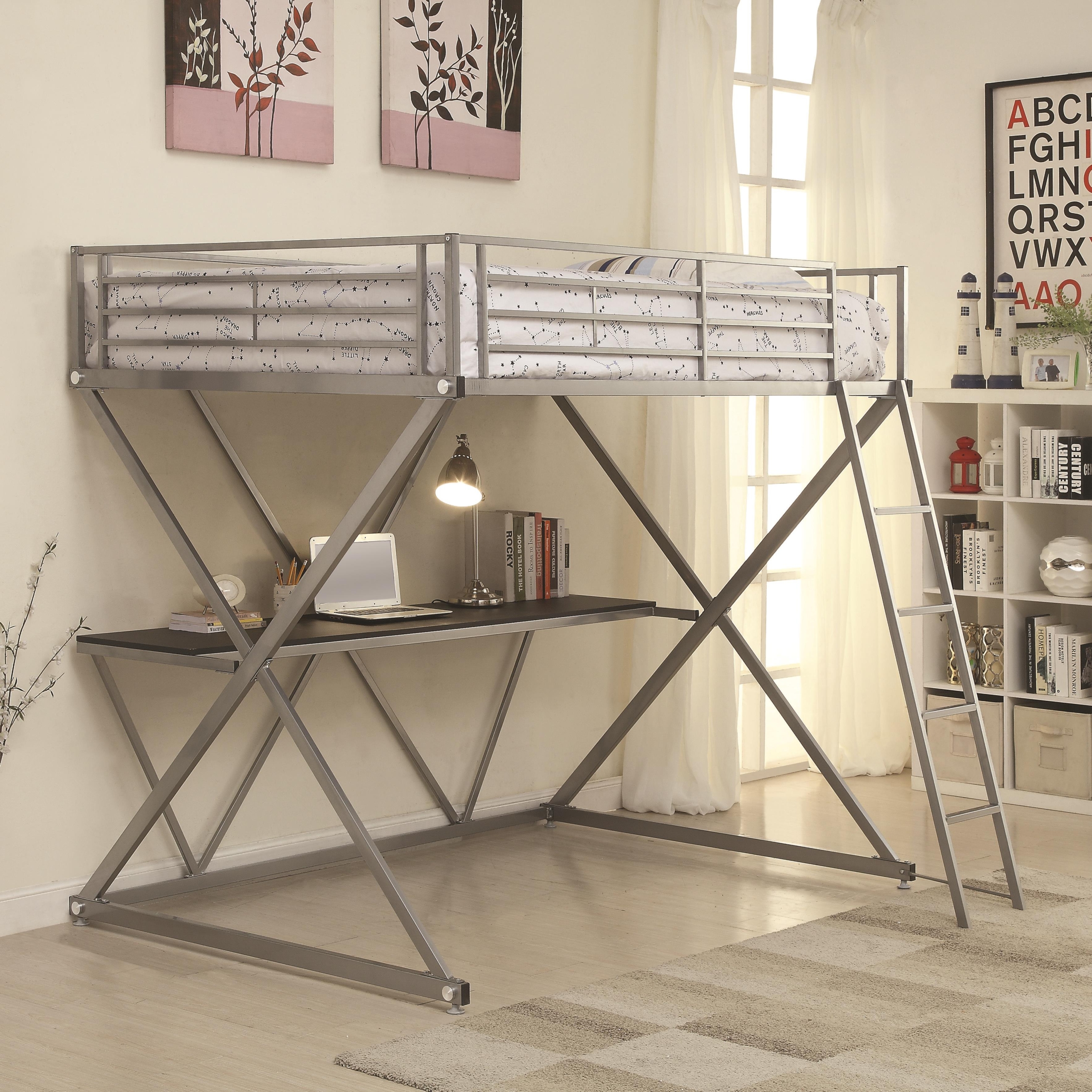 Full Size Loft Bed With Desk - VisualHunt