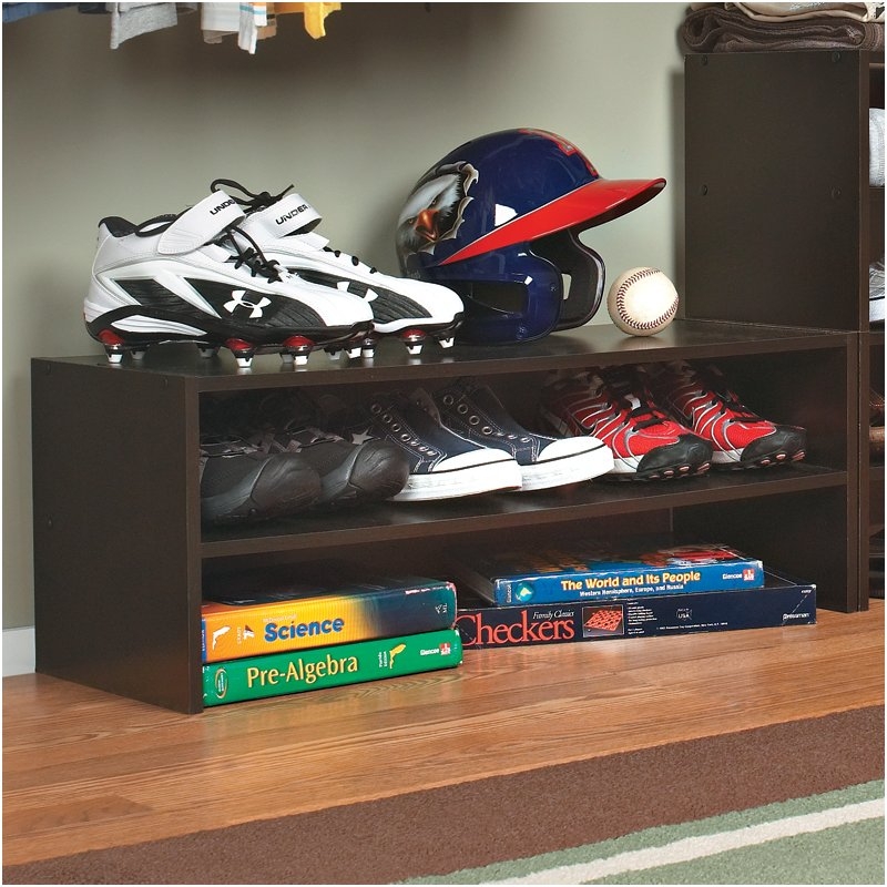 Stackable Horizontal 2-Tier Shoe Rack