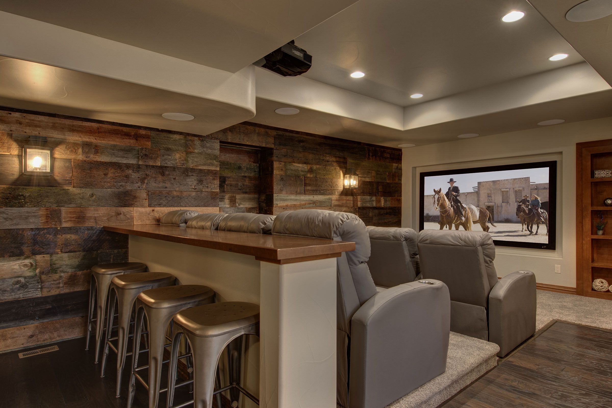 rustic basement living room ideas