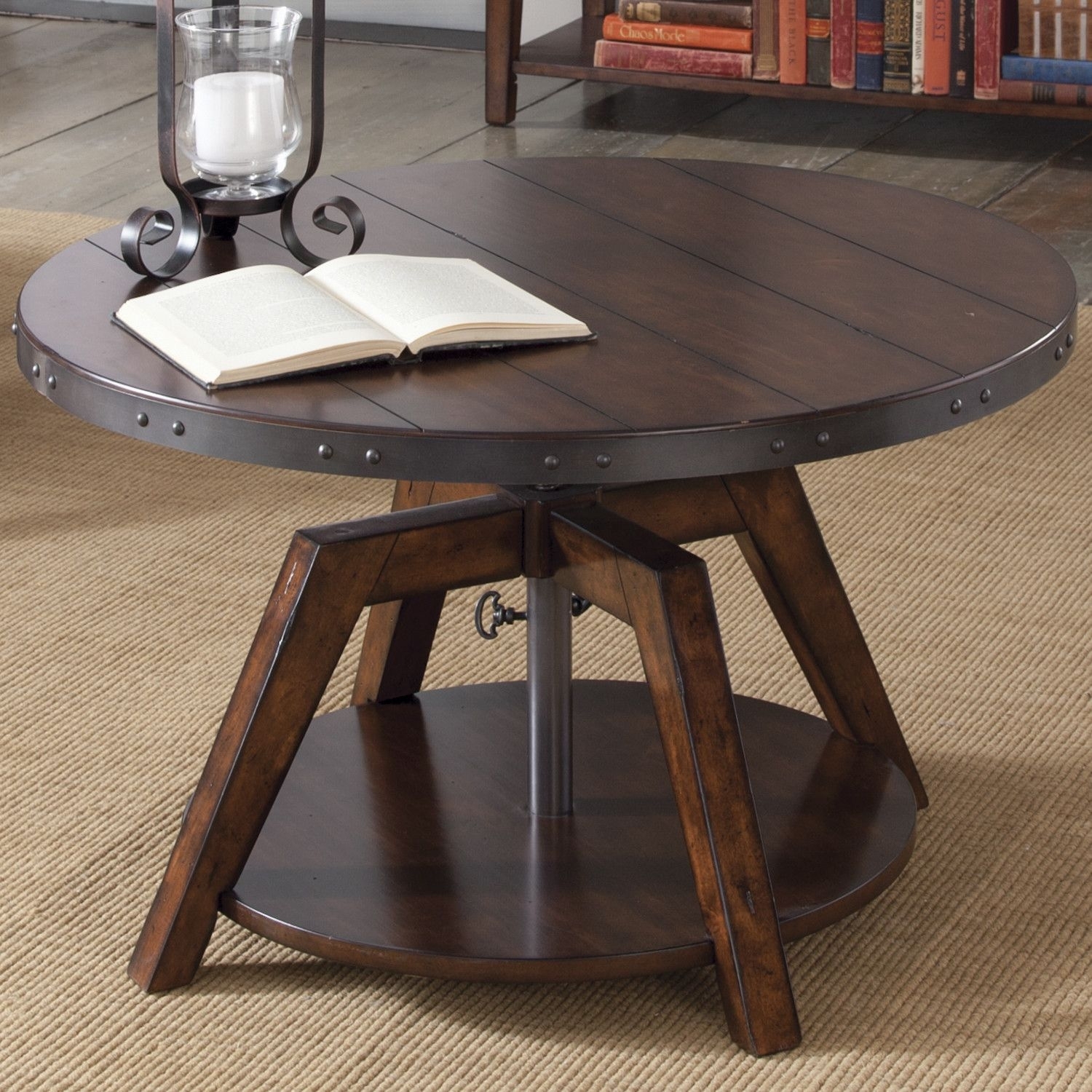 round light oak coffee table