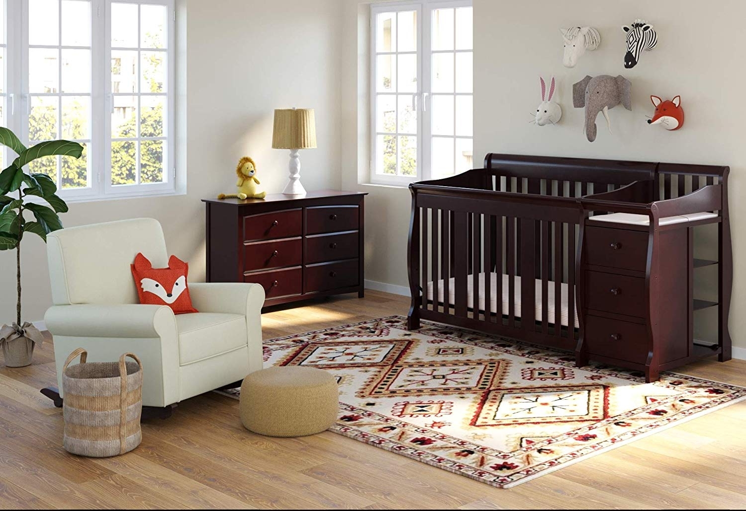 crib with drawers underneath and changing table