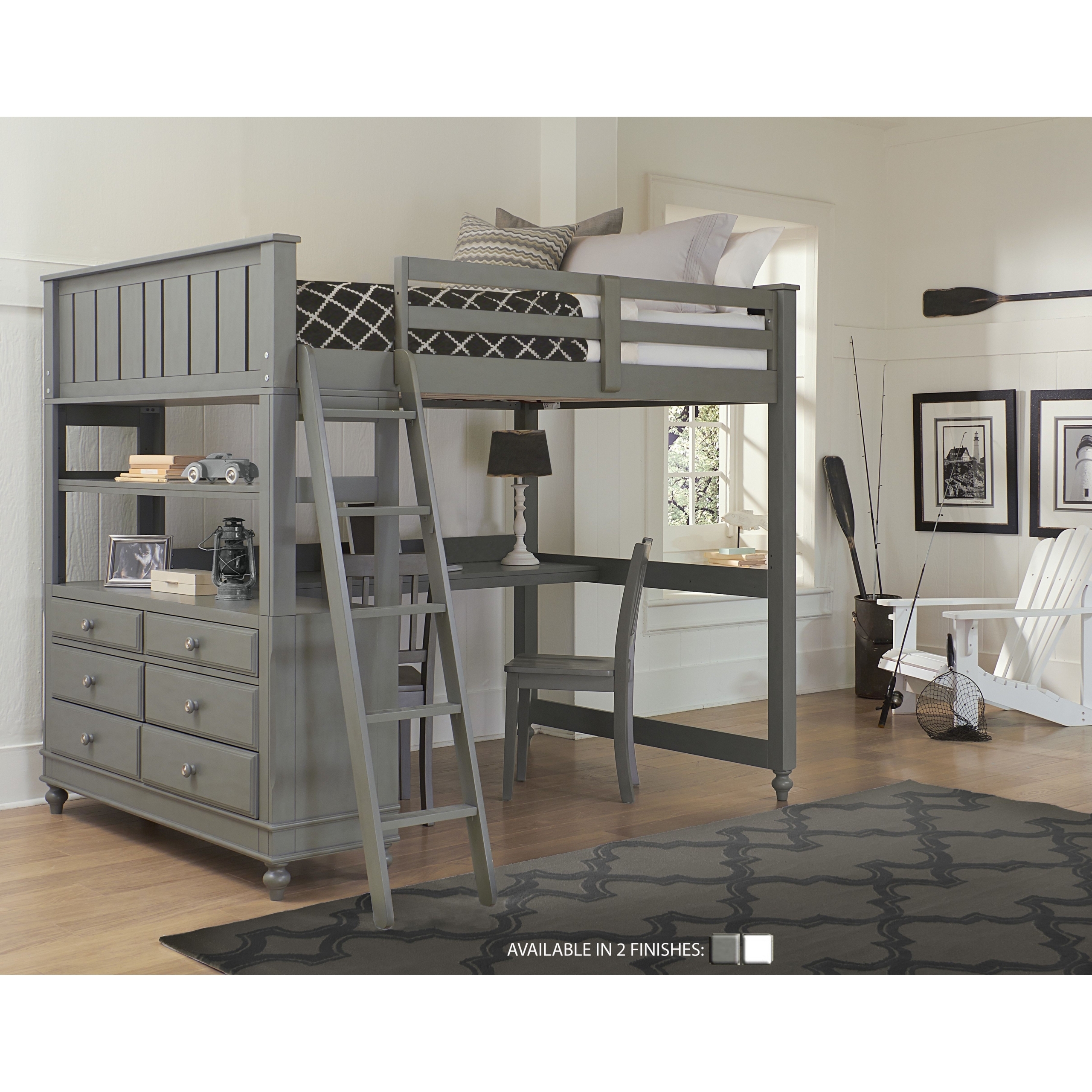 small double low loft bed