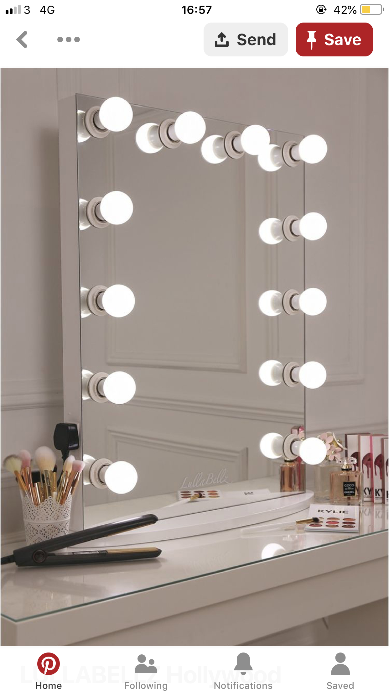 vanity wall mirror with lights